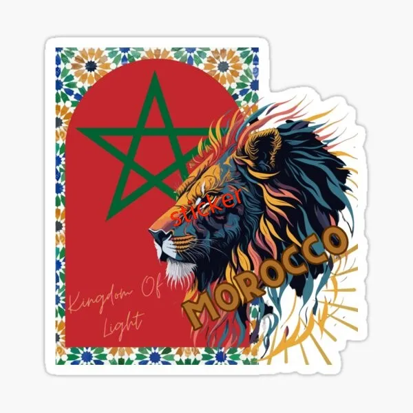 

Morocco Moroccan Flag Maroc Sticker Car Moto Map Flag Vinyl Outside Wall Decal Macbbook Morocco