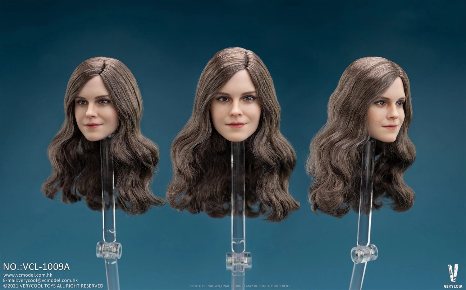 1/6Scale Head Carving VCL-1009 Female Emma Watson Soldier Model PVC Plant Hair CurlyLong Straight 12Inch Action Figure Body Doll