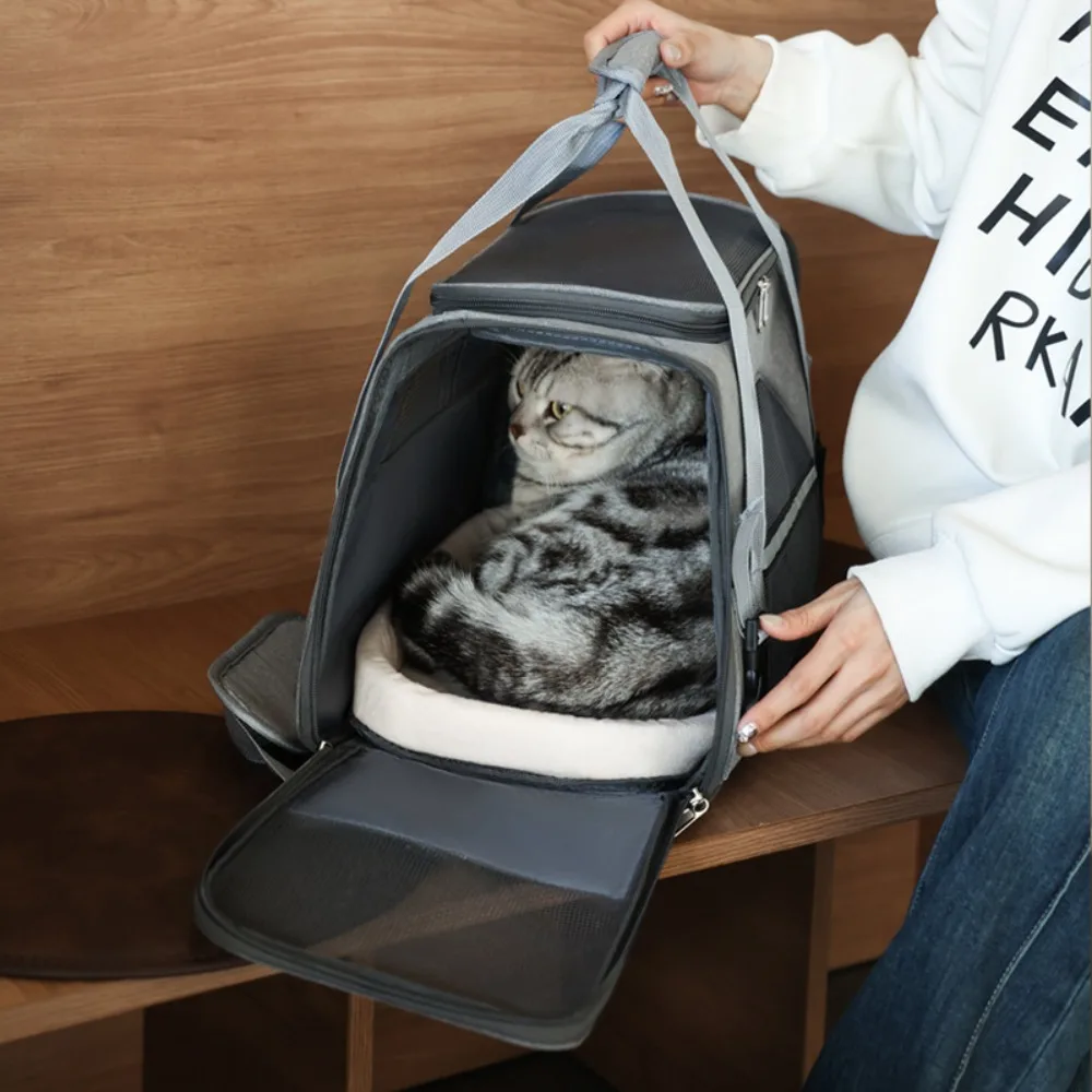 Ventilation Large Capacity Cat Carrier Bag Collapsible Shoulder Bag for Cat Outdoor Travel Pet Carriers Backpack for Cats Dogs