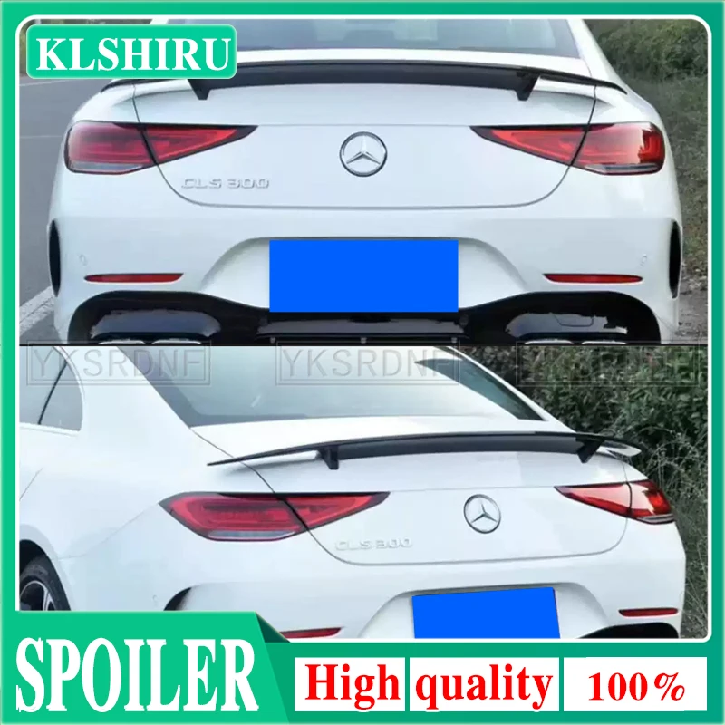 For Mercedes-Benz CLS C257 W257 RT Style Carbon Fiber Rear Spoiler Trunk Wing 2017-2023 FRP Forged carbon