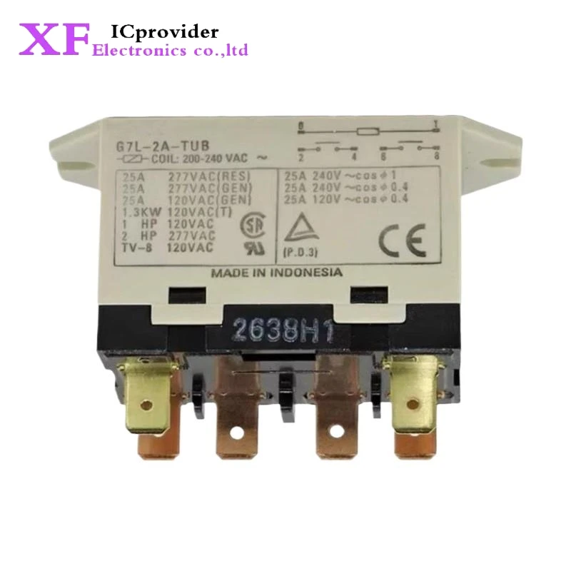 G7L-2A-TUB-24VDC G7L-2A-TUB-200-240VAC Air Conditioning Home Appliance Power Relay Group 2 Normally Open 6-Pin