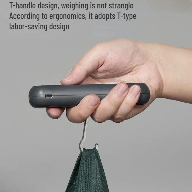 JIMIHOME Mini Rechargeable Handheld Electronic Luggage Scale Portable High Precision LCD Digital Weight Scale With Hidden Hook