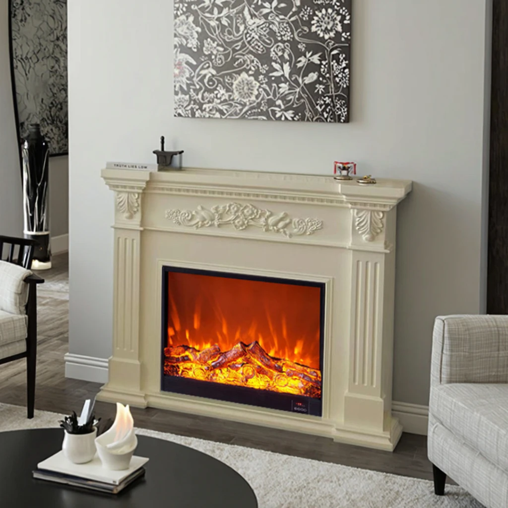 Fire Orb Gfrc Mantel ديكور حديث مدفأة كهربائية إدراج فندق منزلي استخدام تطبيق عن بعد باللغة الإنجليزية