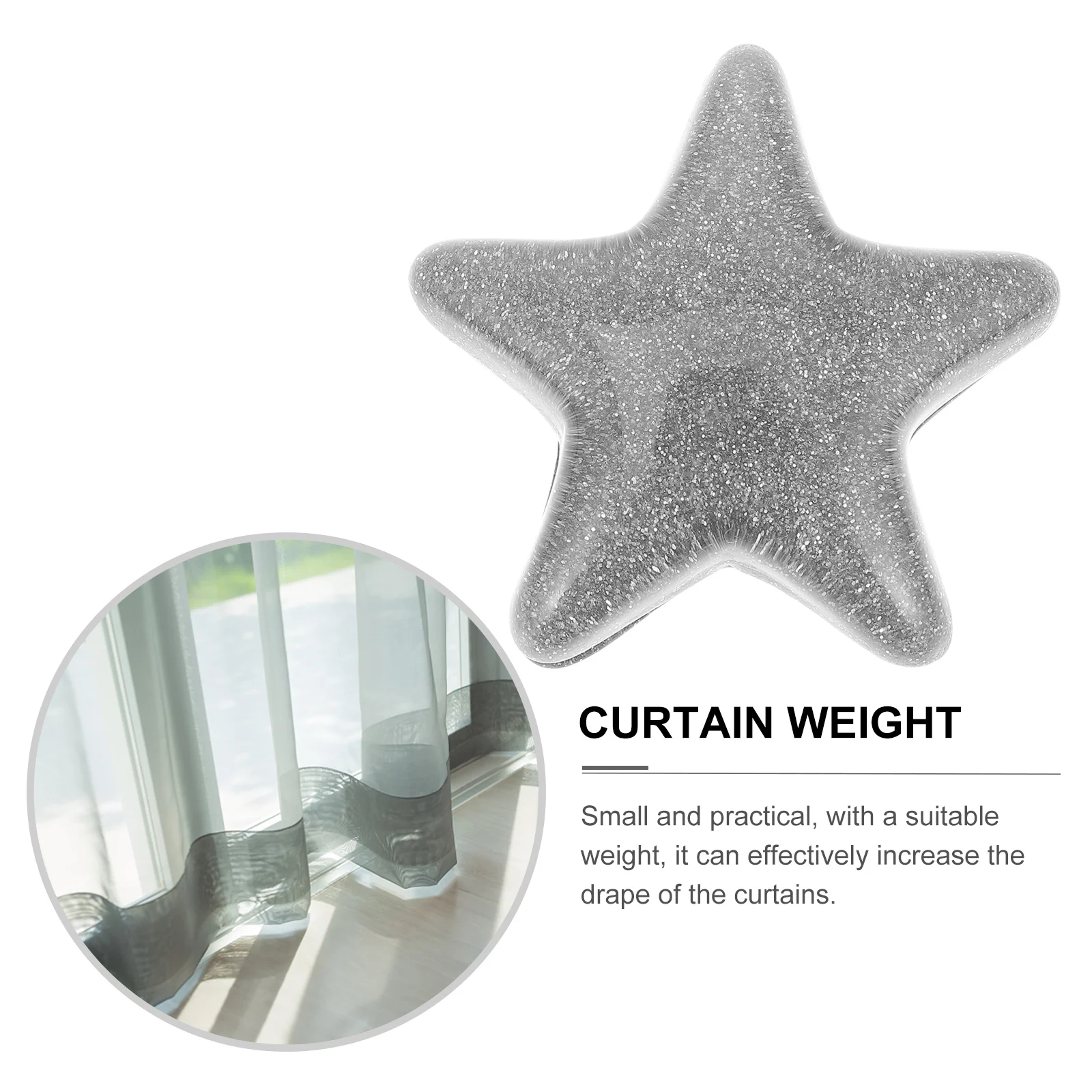 

6Pairs Magnetic Curtain Weights Easy Install Curtain Drapery Weights Bottom Block for Bathroom Window Protection