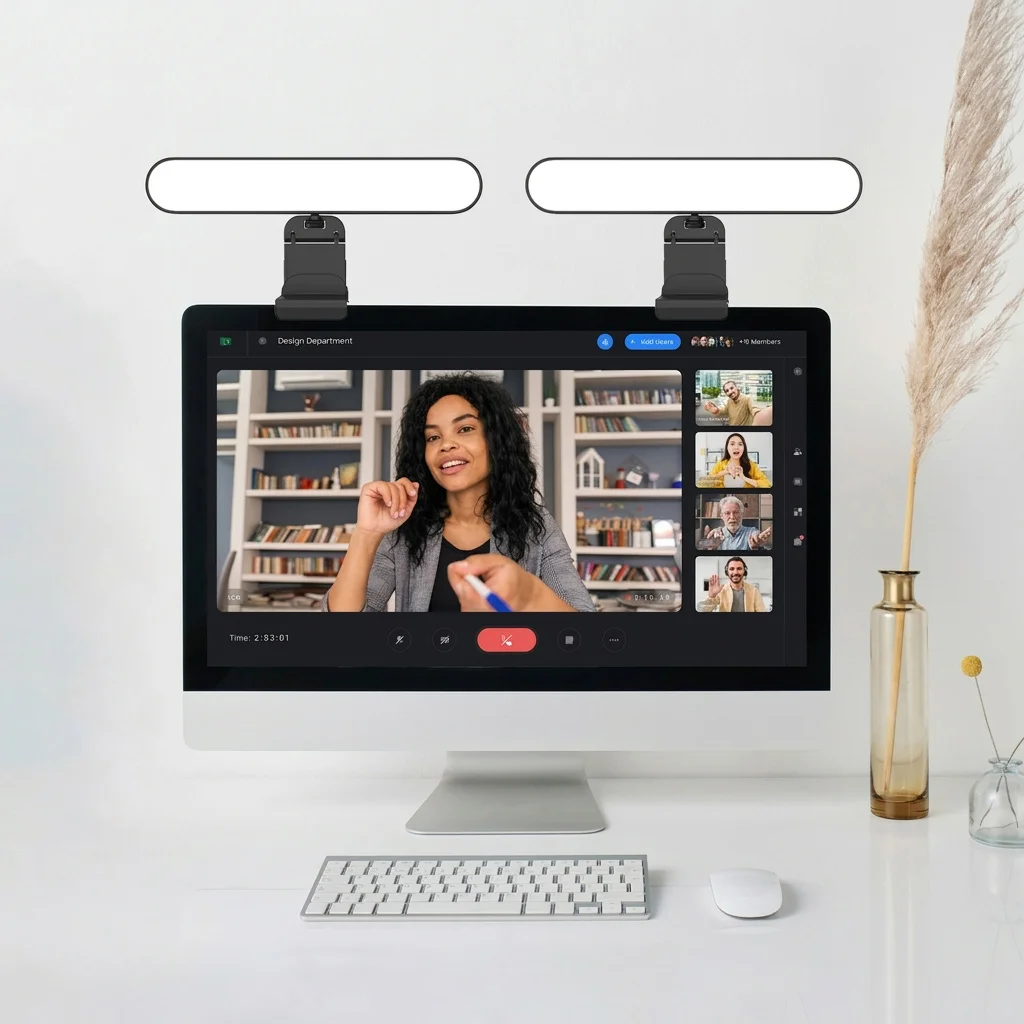 Touch Dimmable LED Screen Lamp Desktop Monitor Lamp Zoom Video Conference Light Portable Laptop Bar Lighting For Remote Work PC