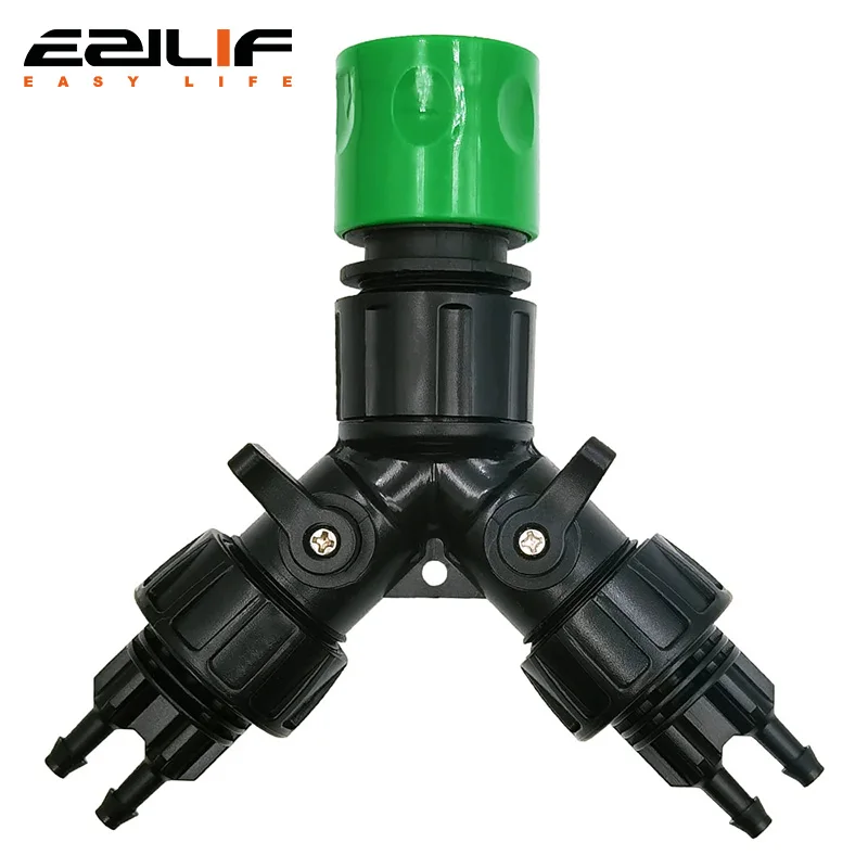 

Drip Irrigation Tap Adapter 4-Way Splitter for Garden 1/4'' Hose Automatic Watering System Kit Bonsai Pot Plant Greenhouse