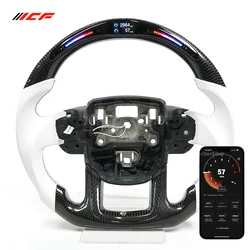 100% Real Carbon Fiber Customized LED Steering Wheel and trim for  Land Rover  Discovery,Range Rover,Evoque,SVR,Defender,Velar
