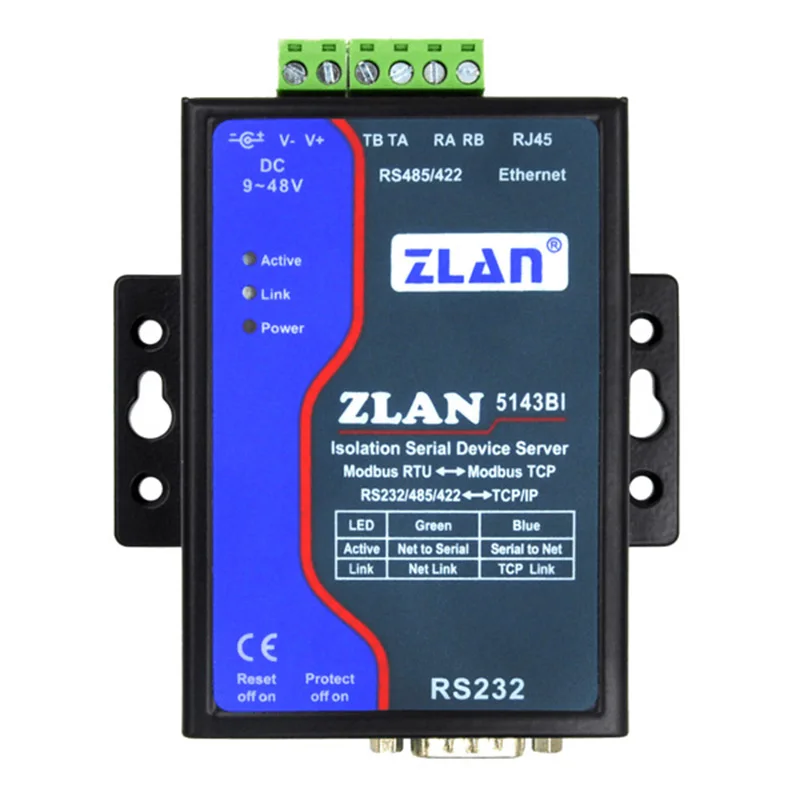 

ZLAN5143BI JSON MQTT RS232 RS485 422 к Ethernet RJ45 преобразователь Modbus RTU TCP шлюз, многохост, Серийный Сервер