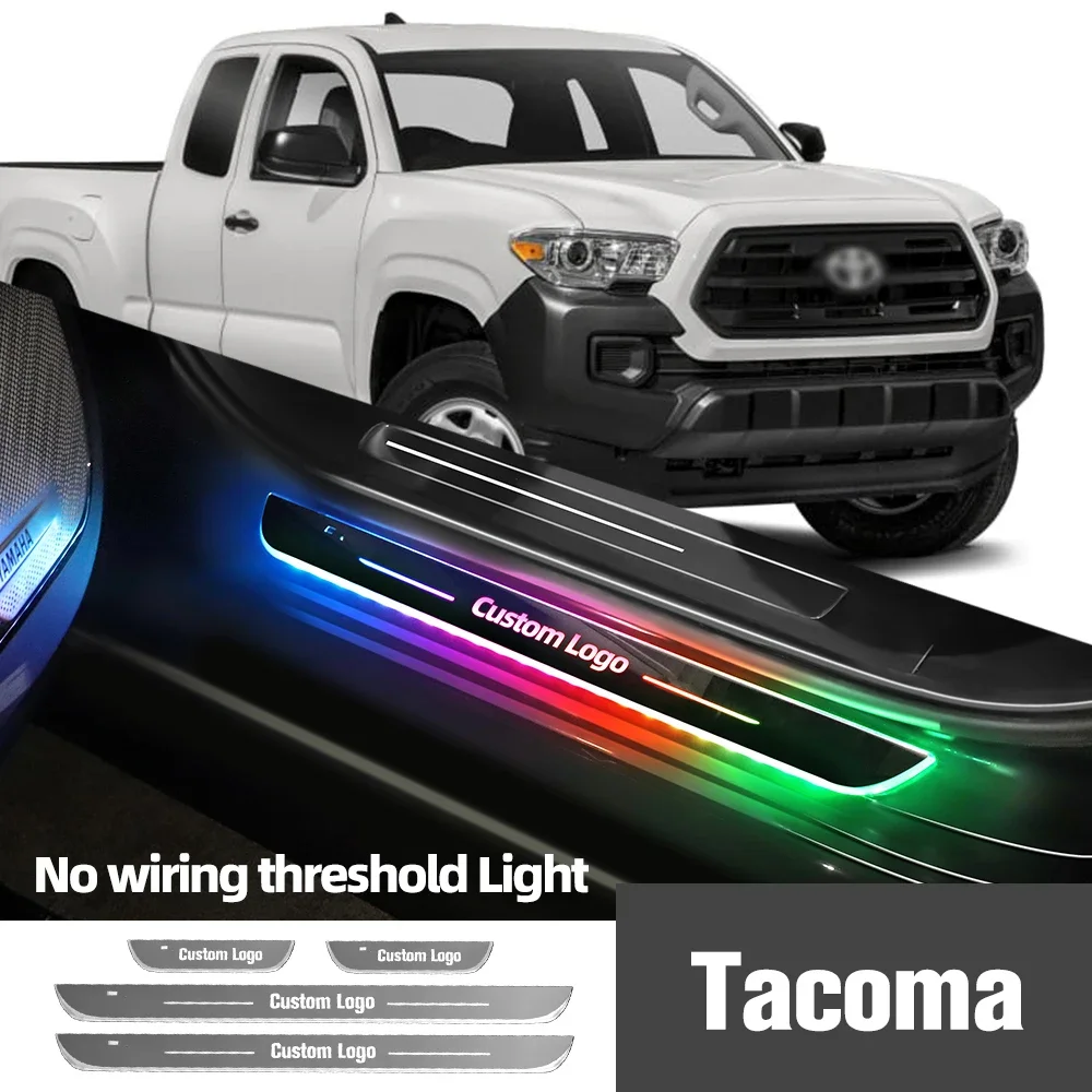 

For Toyota Tacoma 1994-2023 2016 2017 2018 2010 Car Door Sill Light Customized Logo LED Welcome Threshold Pedal Lamp Accessories