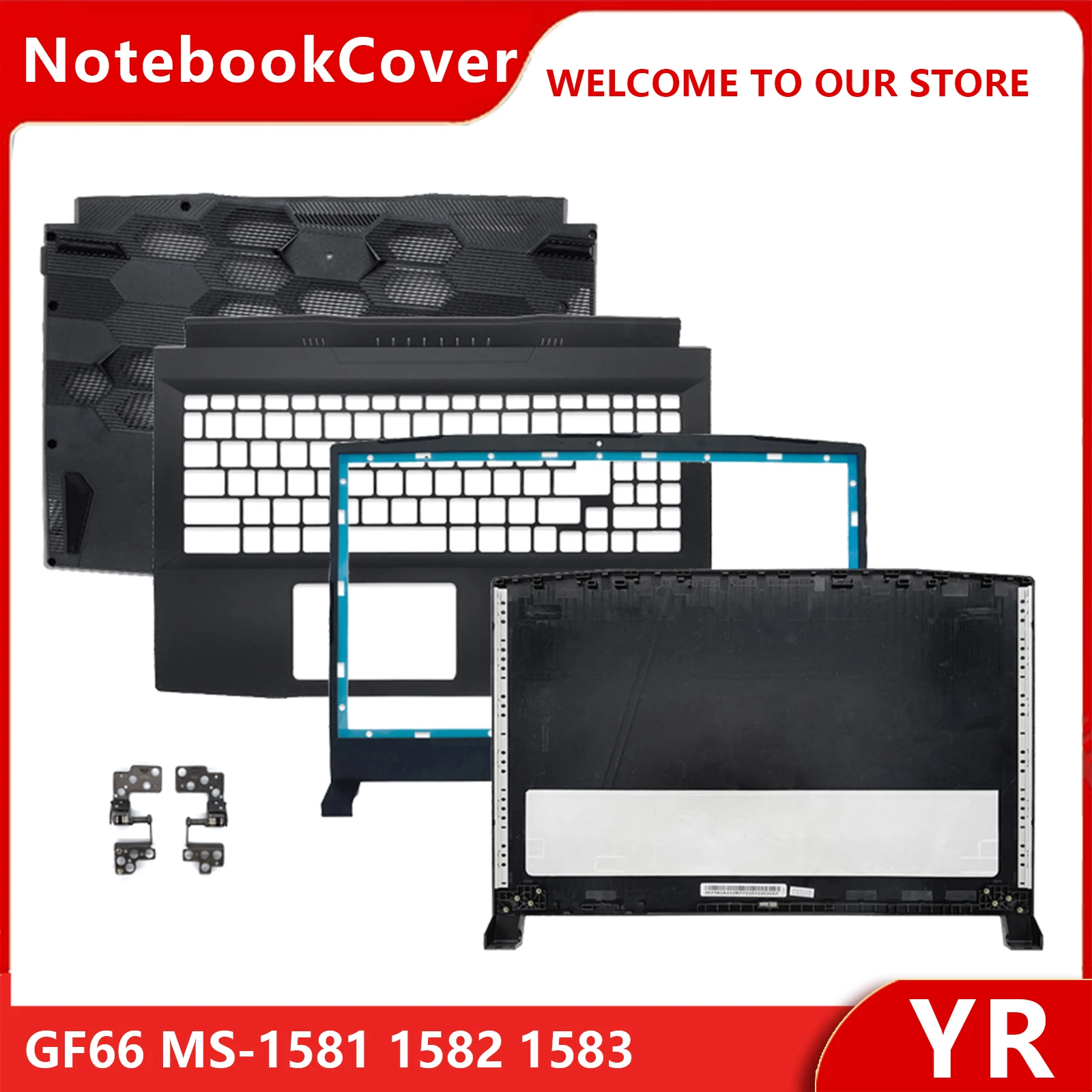New For GF66 11UC 11UD 11UE 11UG 11SC 12UC 12UD MS-1581 1582 1583 LCD Back Cover/Front Bezel/Palmrest/Bottom Base Laptop Shell