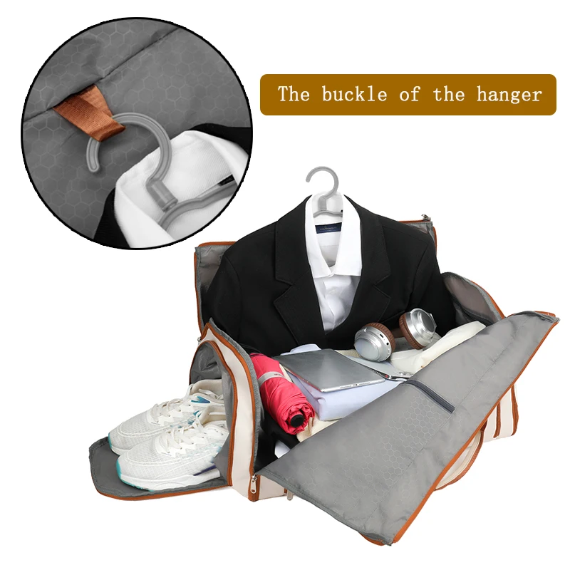 Sac de voyage de grande capacité pour hommes, sac à main d'affaires avec fermeture à glissière, rangement de Fitness, sac en tissu Nylon, nouvelle mode