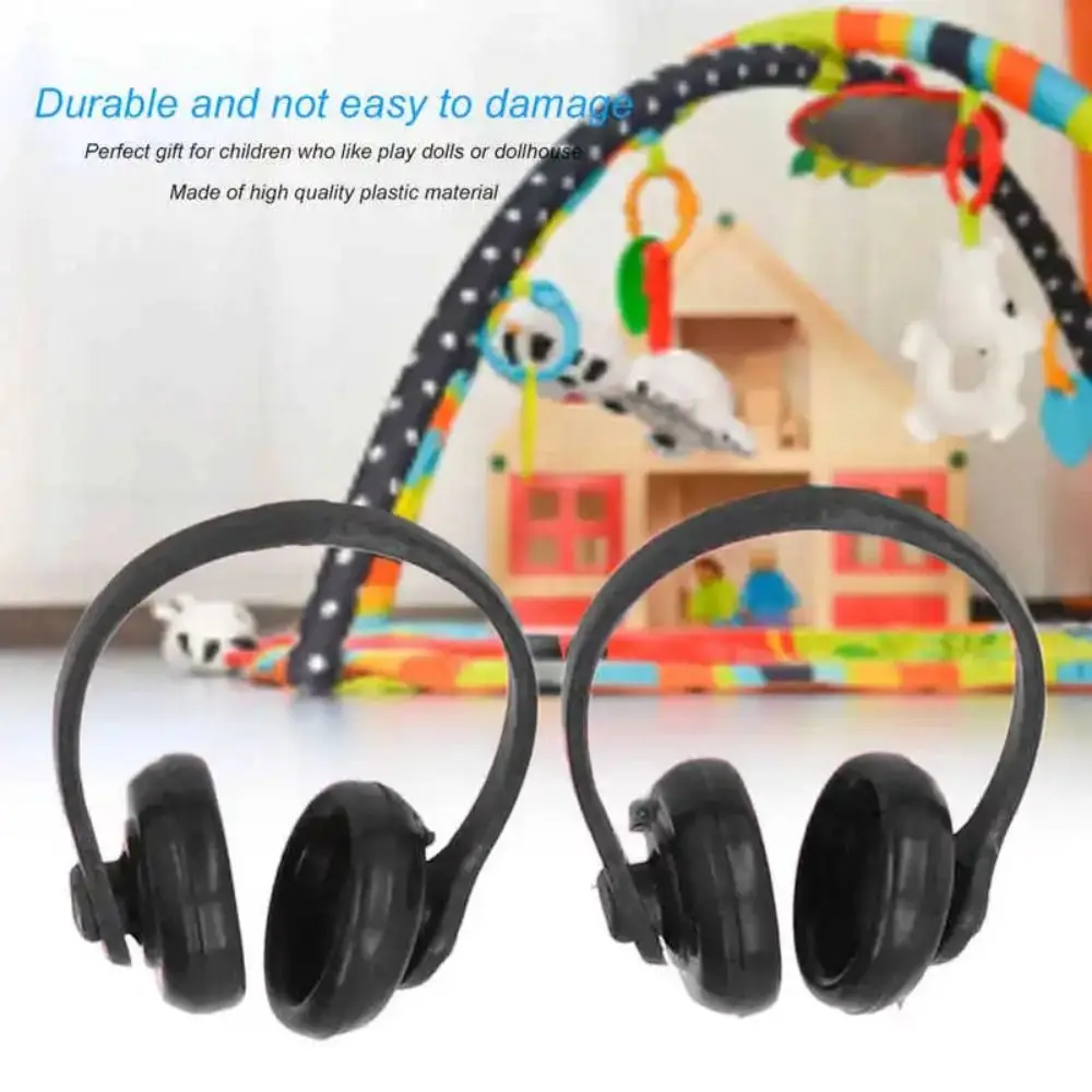 Dollhouse Props Dollhouse Headphone Model Plastic Classic Toys Miniature Headset Model 1/12 Scale Miniatures Wireless Earphone