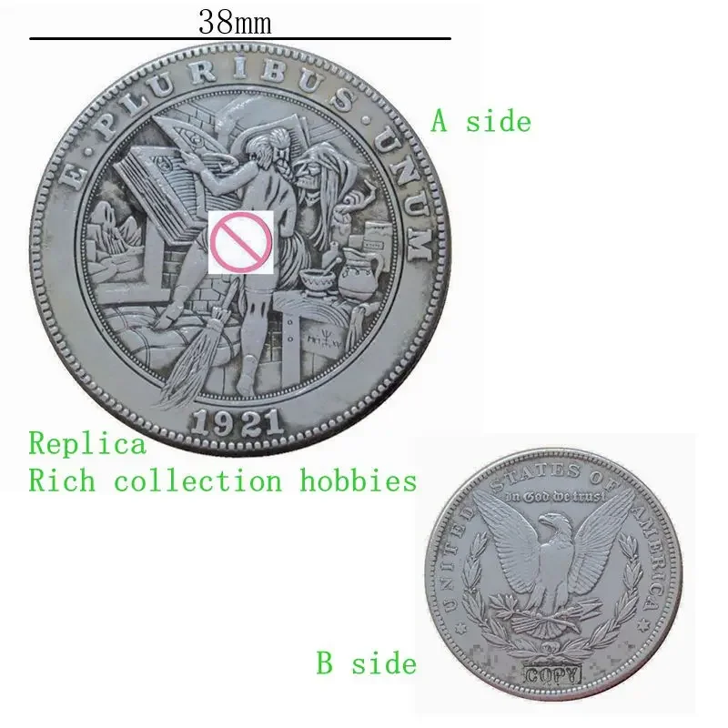 1921 USA wanderer old coin magical girl silver dollar antique crafts collection commemorative coin party gift