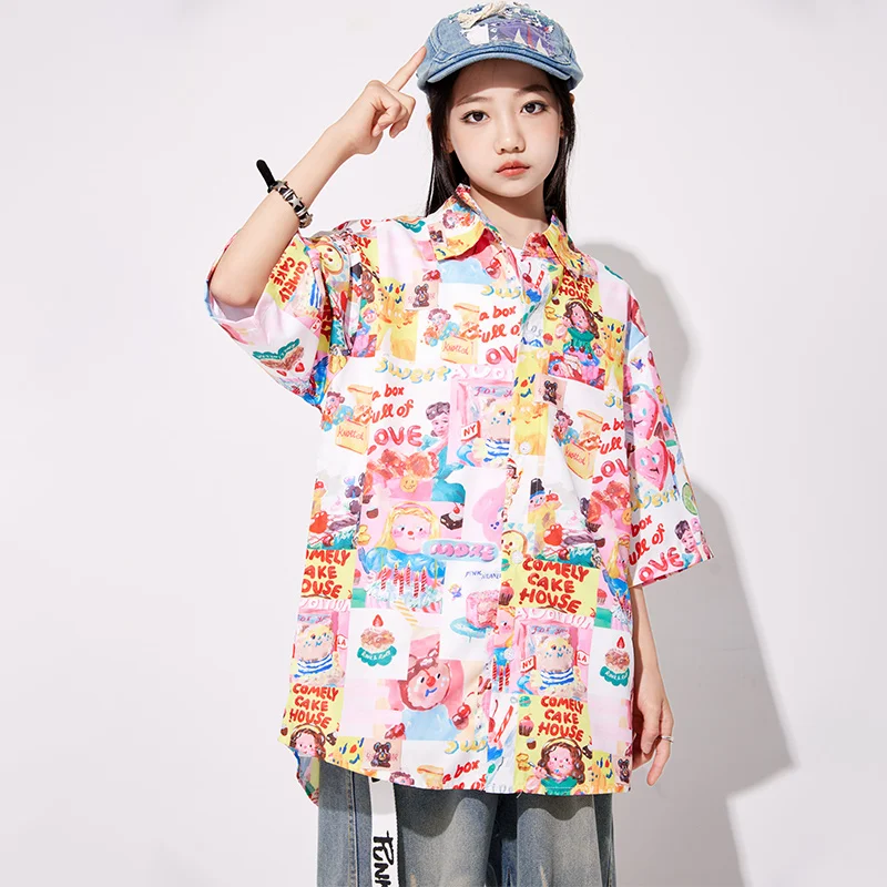 Mädchen Streetwear Kleidung Jungen Hip Hop Cooles T-shirt Cargo-Shorts Kinder Street Dance Kleidung Sets Kinder Jazz Kostüme Outfits