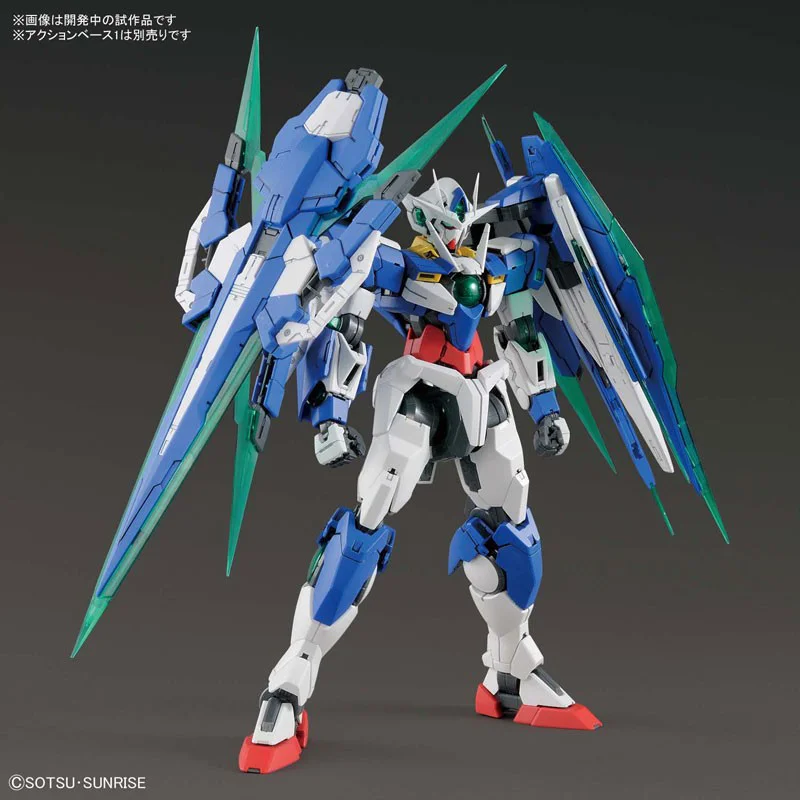 Bandai MG 1/100 00 Qan[T] Full Saber 20Cm Gundam 00 Anime Original Action Figure Model Assemble Toy Birthday Gift Collection