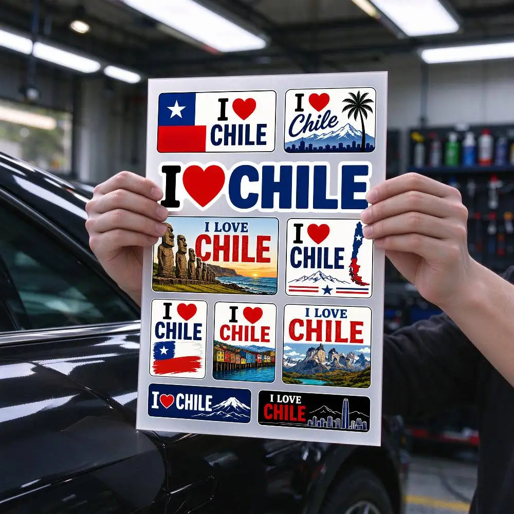 I Lovve Chille Motorcycle Car Stickers bike Racing Decals Reflective Waterproof Pegatinas Used for Helmet Fuel Tank Bumper