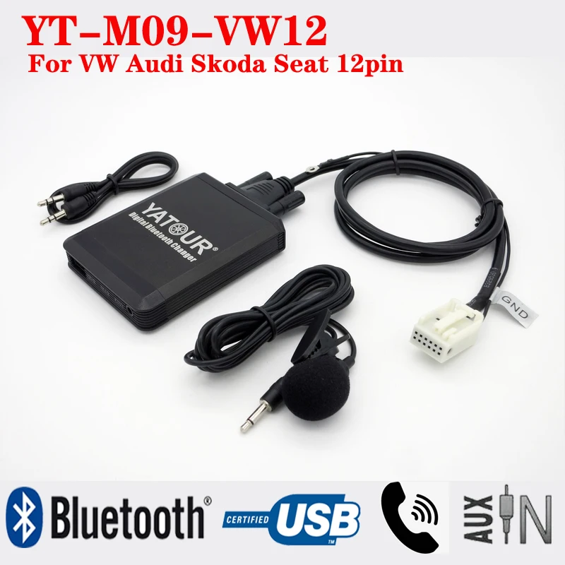 Yatour для Volkswagen VW Audi Skoda Seat автомобильный радиоприемник Bluetooth USB модуль обновления музыки телефонный звонок комплект музыкальный комплект