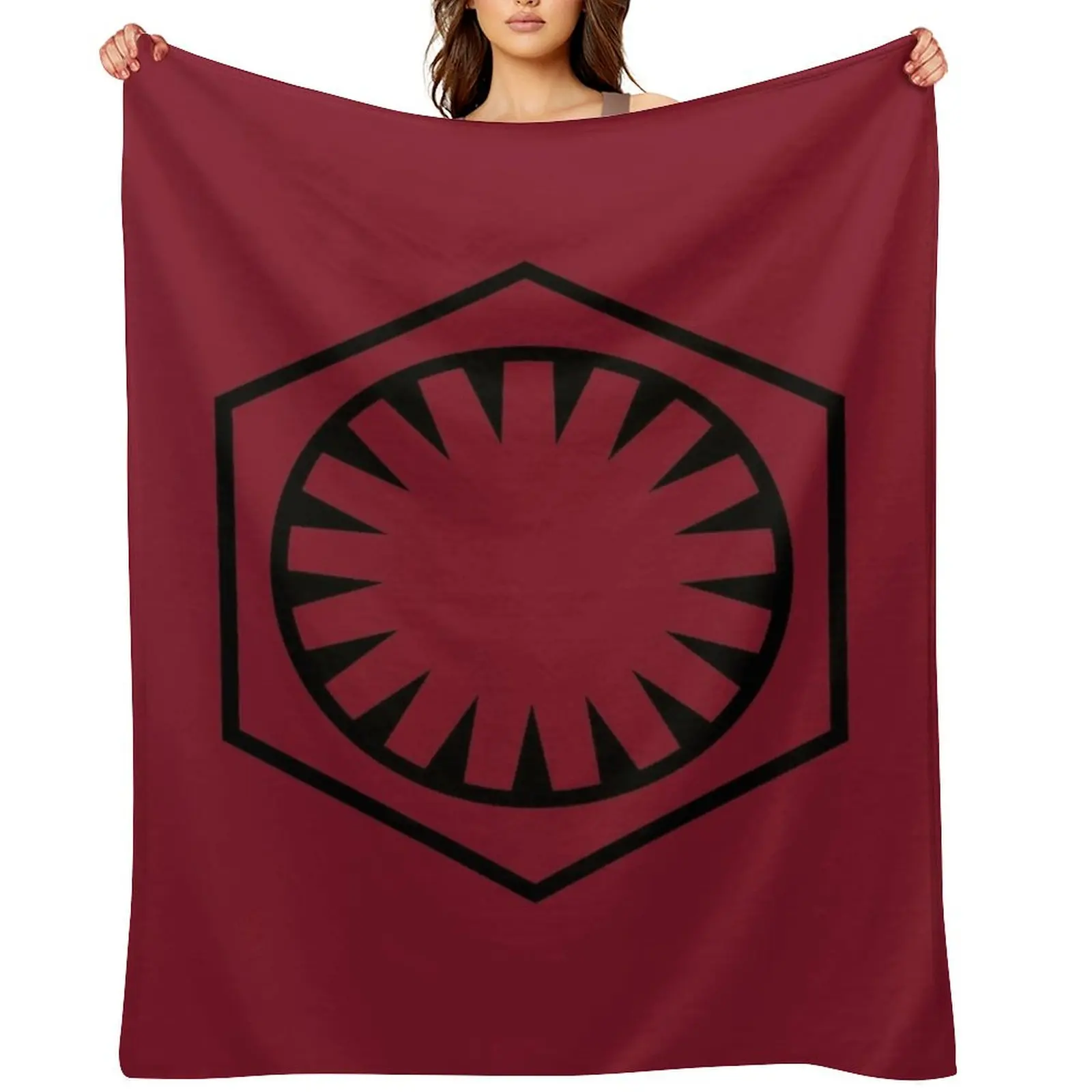 

First Order Logo Throw Blanket Flannel Fabric Nap Beach Bed Blankets