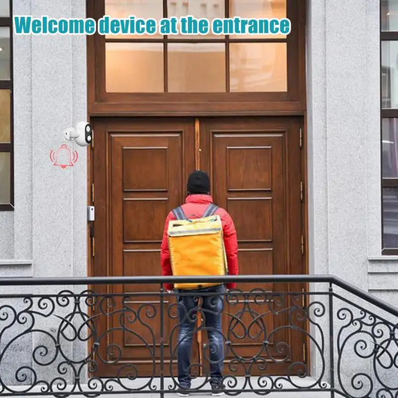 Door Motion Sensor Chime Entrance Welcome Sound Player Door Greeter And Visitor Bell Welcomes Device For Shop Supermarkets Home