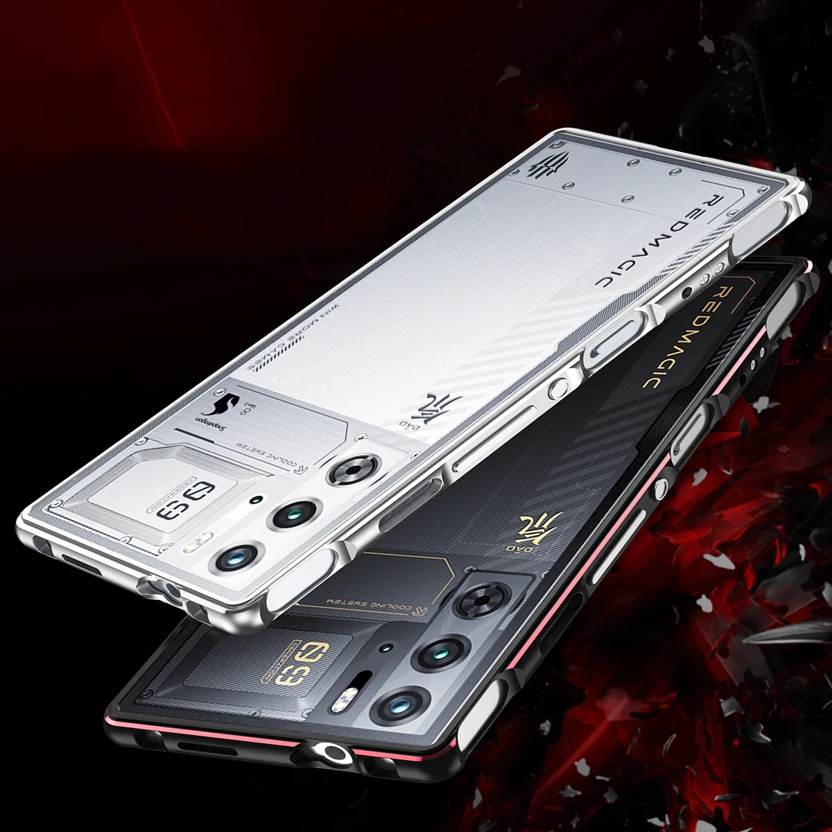 For ZTE Nubia Red Magic 9 Pro plus Case Metal Aluminum Alloy Bumper For Red Magic 8 7 7s Pro Frame Protector Cover