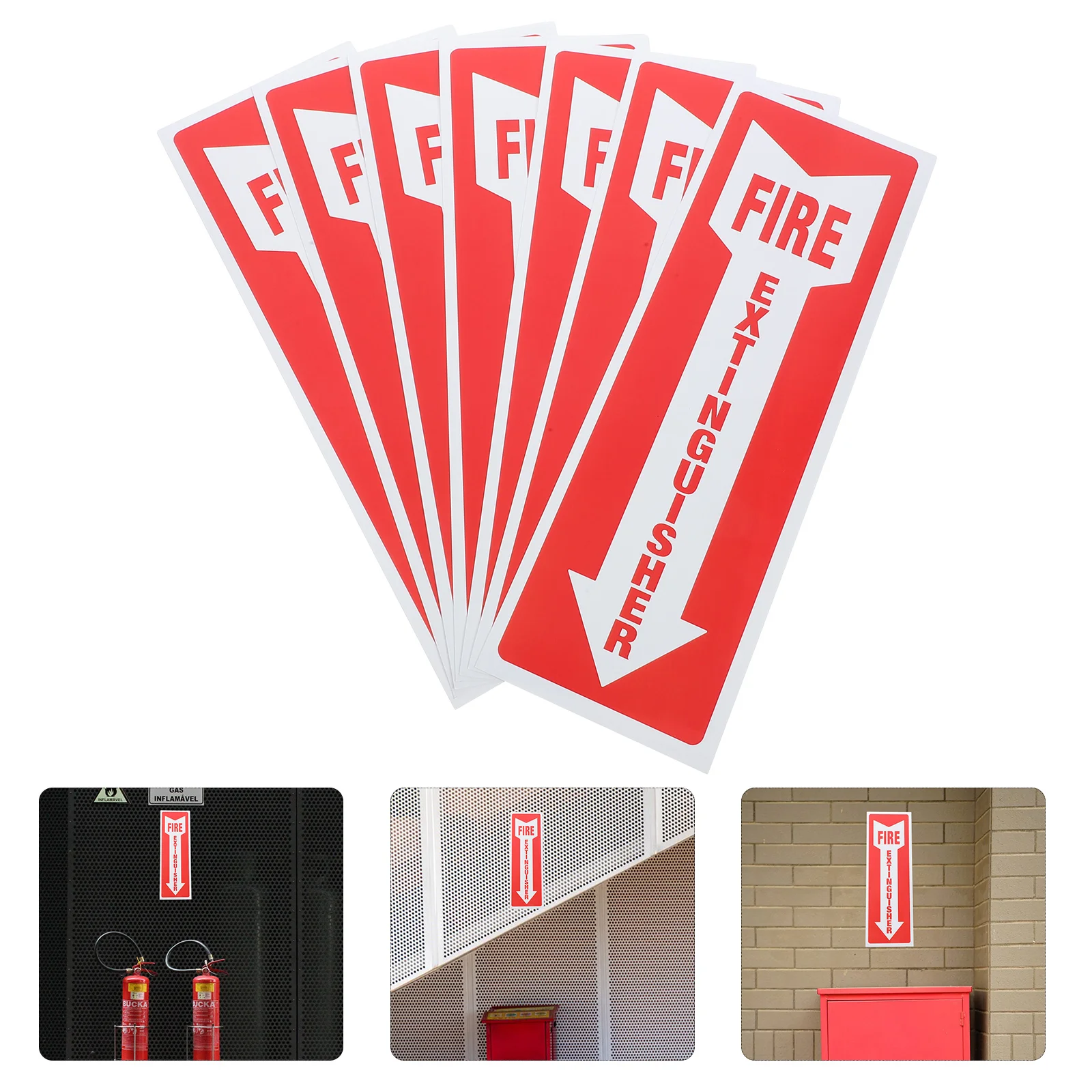 8 Pcs Fire Extinguisher Sticker Stickers Labels Self Adhesive Sign for Restaurant