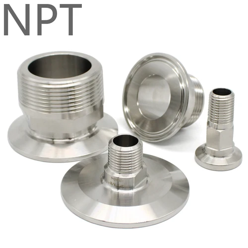 Imagen 2 del producto Tri abrazadera rosca NPT macho adaptador accesorios de tubería SS304 TC 25,4mm 34mm 50,5mm 64mm x 1/4 ""3/8"" 1/2 ""3/4"" 1 ""11/4"" 11/2 ""2"" Moonshining