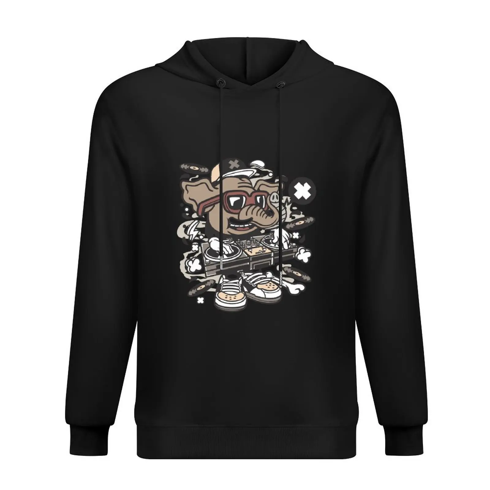 

DJ Elephant Groove: Musical Majesty on Redbubble Hoodie blouse korean clothes men's sweat-shirt set autumn clothes anime hoodie