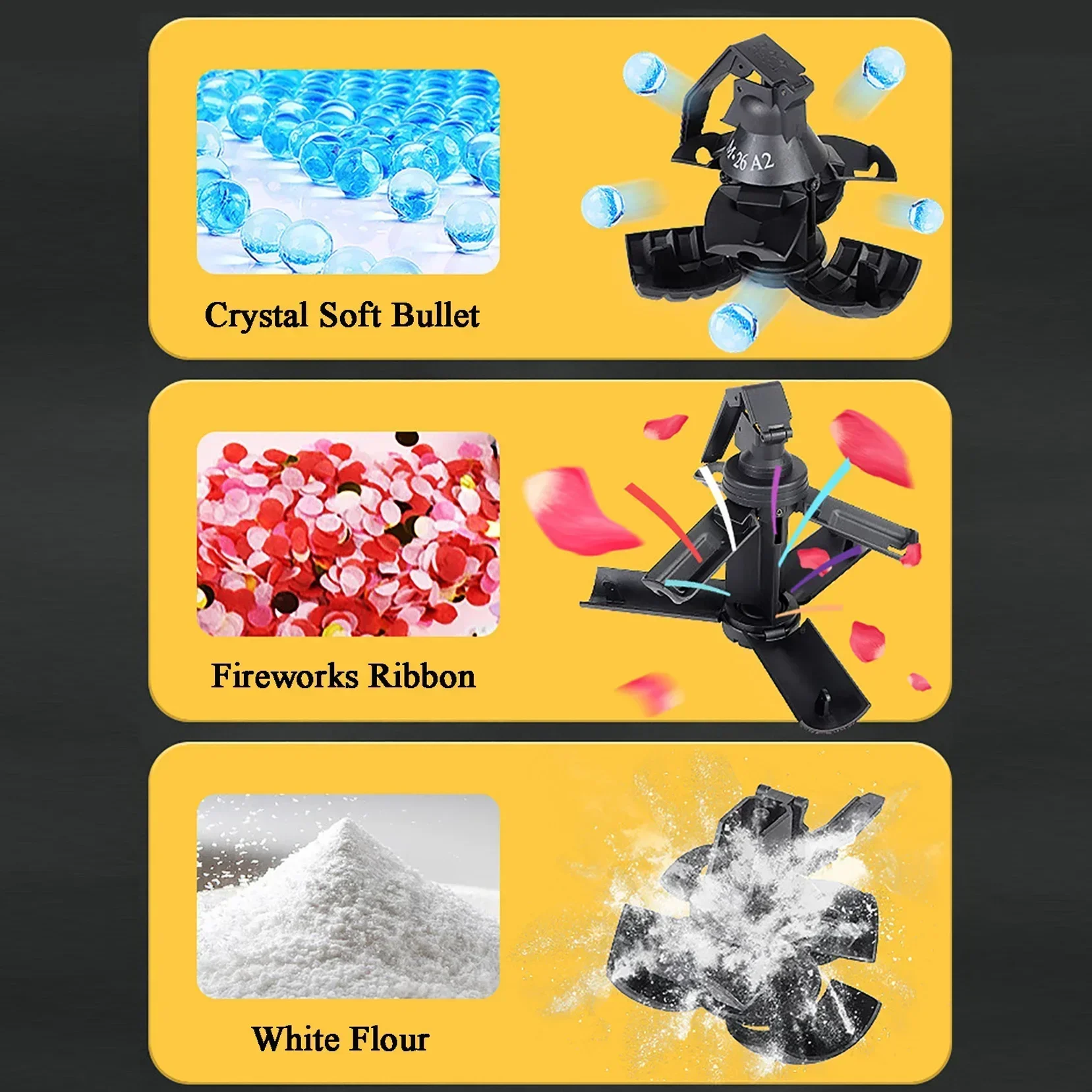 8/3 قطعة قنبلة يدوية نموذج M67 قنبلة يدوية الدعامة Bimulation Bmoke لعبة نموذج مناسبة لكرات الطلاء Birsoft Bhooting