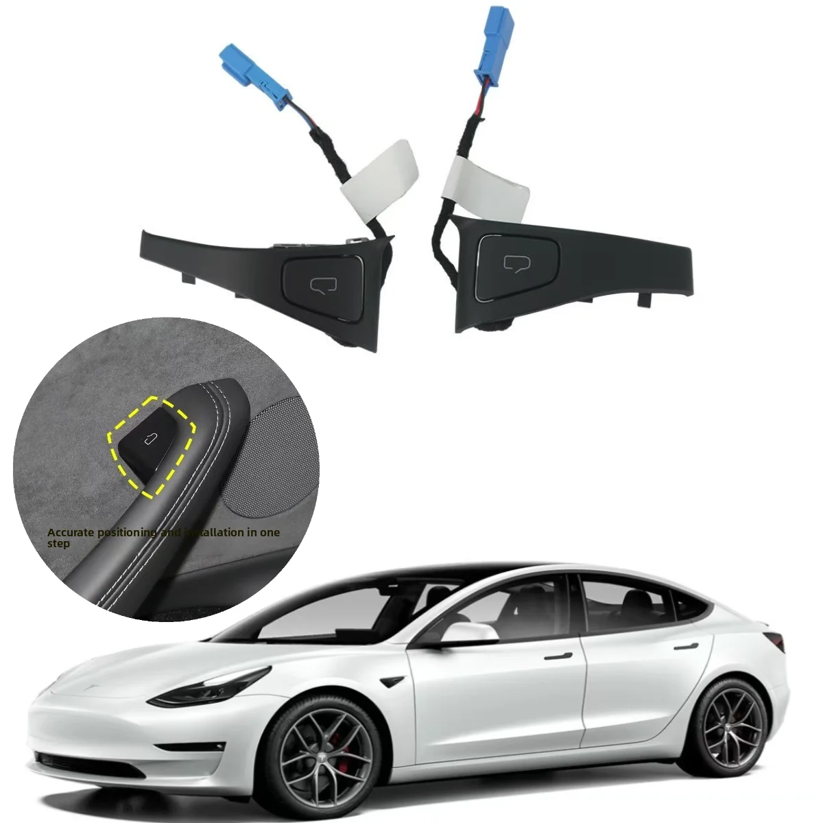 

2021-2023 for Tesla Model 3/Y Four Door Lock Switch Central Control Lock Main Driver Switch Button Accessories