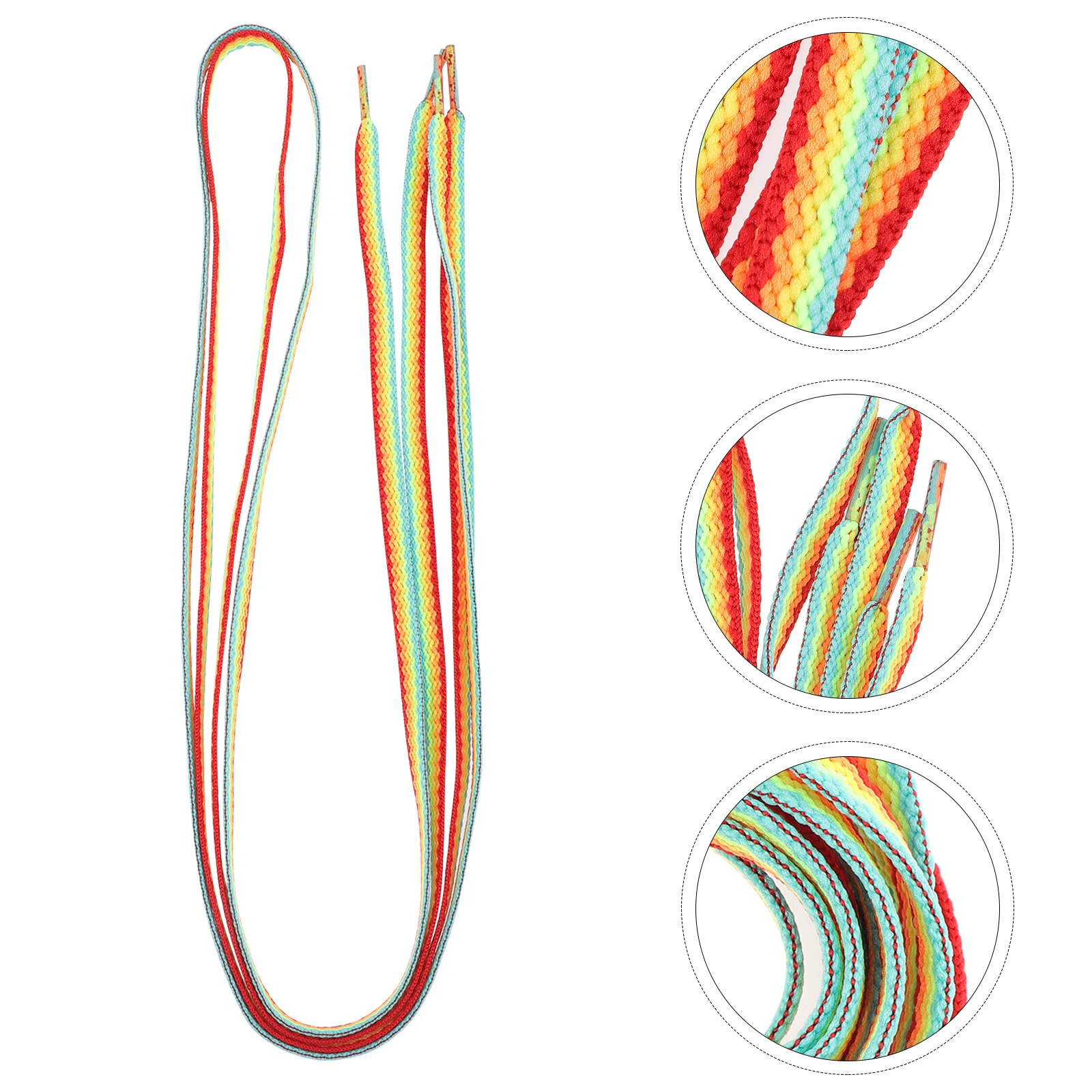 

1Pair Rainbow Shoelaces Durable Polyester Sports Shoelaces for Sneakers Running Shoes Shoes Replacement Laces
