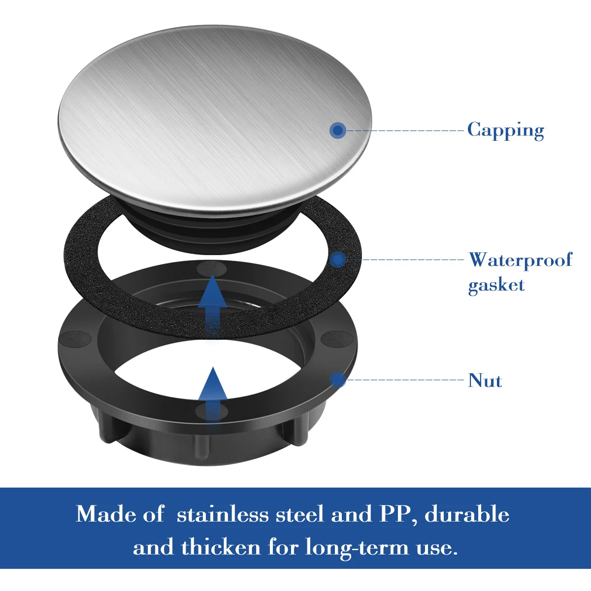 

2 шт. заглушка для отверстия под смеситель на кухонной раковине, нержавеющая сталь, для дозатора мыла, 25-30 мм, аксессуар для раковины STOBOK