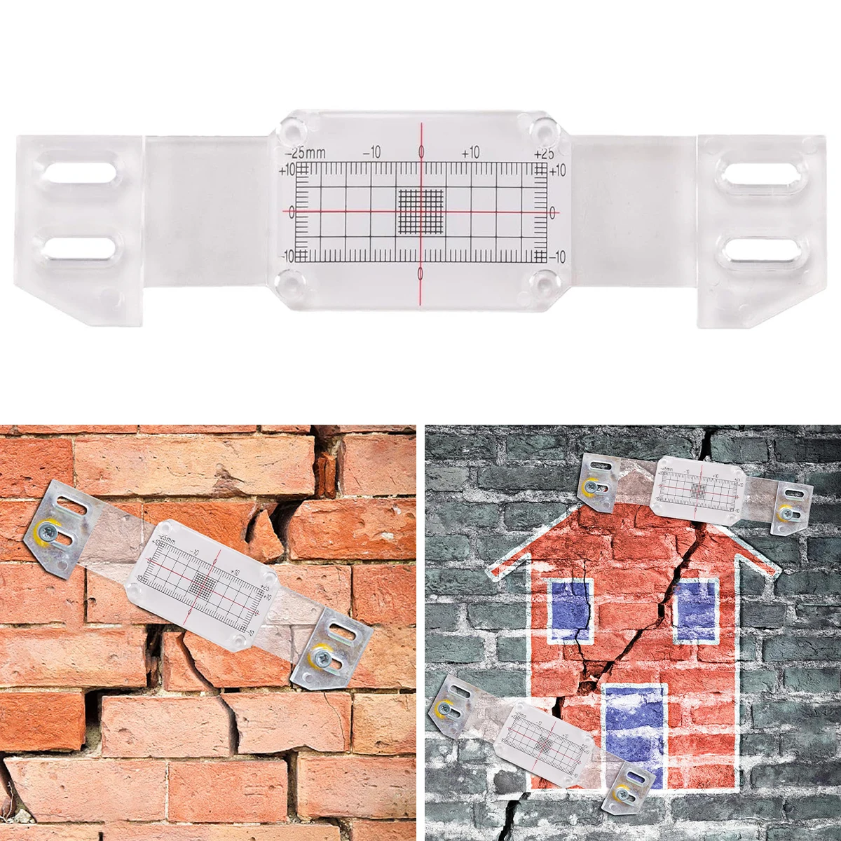 Gap Gauge Building Wall Standard Crack Monitor Acrylic Corner Crack Comparison Caliper Monitoring Wall Deformation