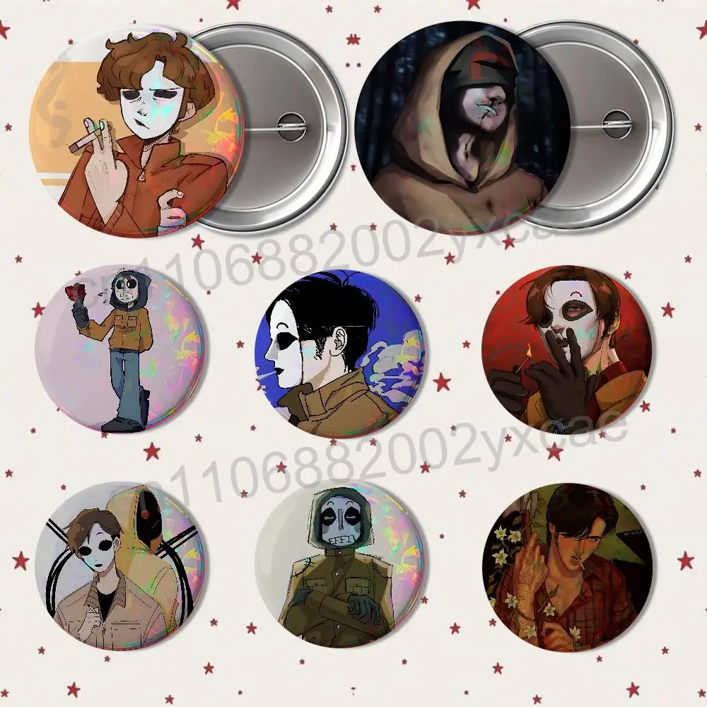 

Operator MH Marble Hornets Creative Round Badge Button Pin Bag Decor Fans Collection Friends Gift Brooch