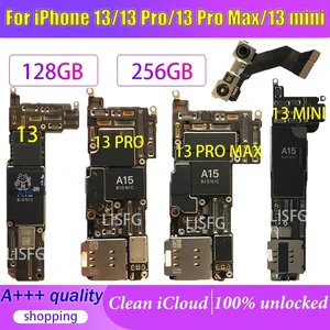 Bilashmart Fully Tested Authentic Motherboard iPhone 13 Pro Max Mainboard with Face ID Chips Logic Board OS System Clean iCloud 13