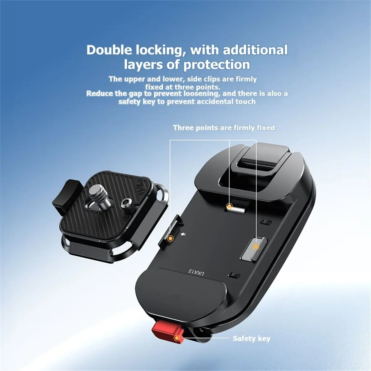 UKA13 Camera Backpack Clip II Quick Release Strap Mount Double Lock for DSLR Camera Cage Quick Release Kit