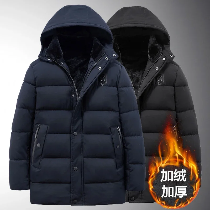 Qylvawoy jaquetas de inverno masculinas de algodão acolchoado casacos casuais quentes parkas roupas masculinas plus size jaqueta de algodão masculina