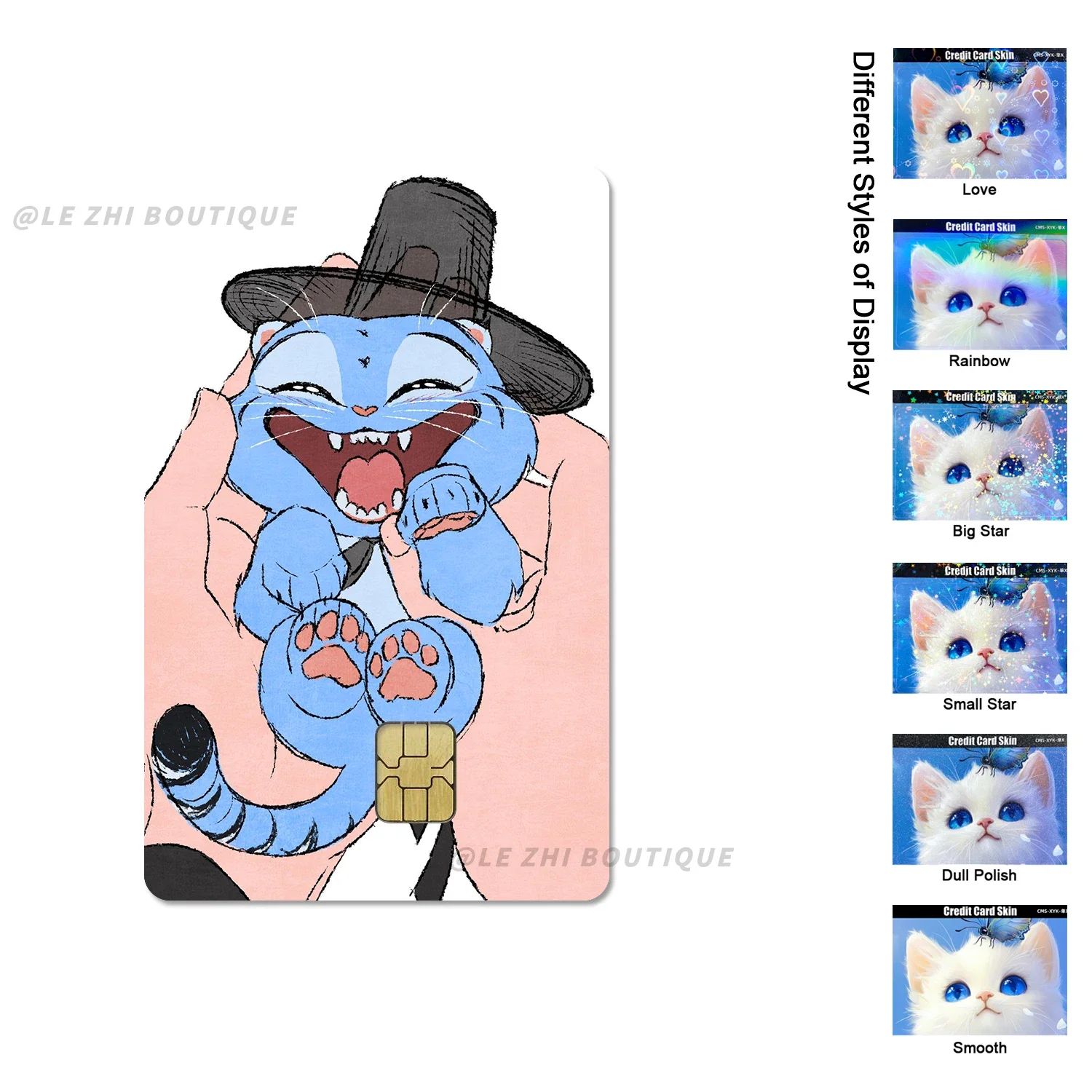 2025 Movie Kpop Demon Hunters Tiger Credit Card Skin Stickers Huntrix Saja Boys Shining Stars Frosted Rainbow Credit Card Skin