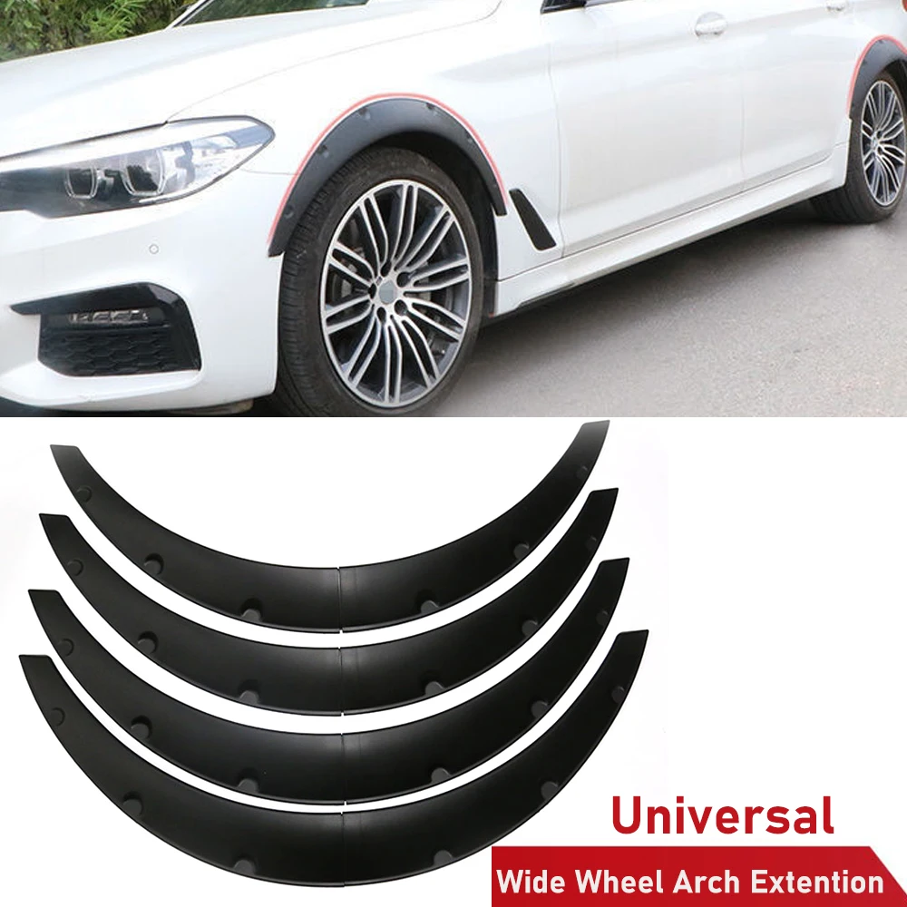 

8pcs Wide Wheel Arch Protector Black for Car SUV Off-road Eyebrow Fender Mudguard Exterior Car Modification Accessory