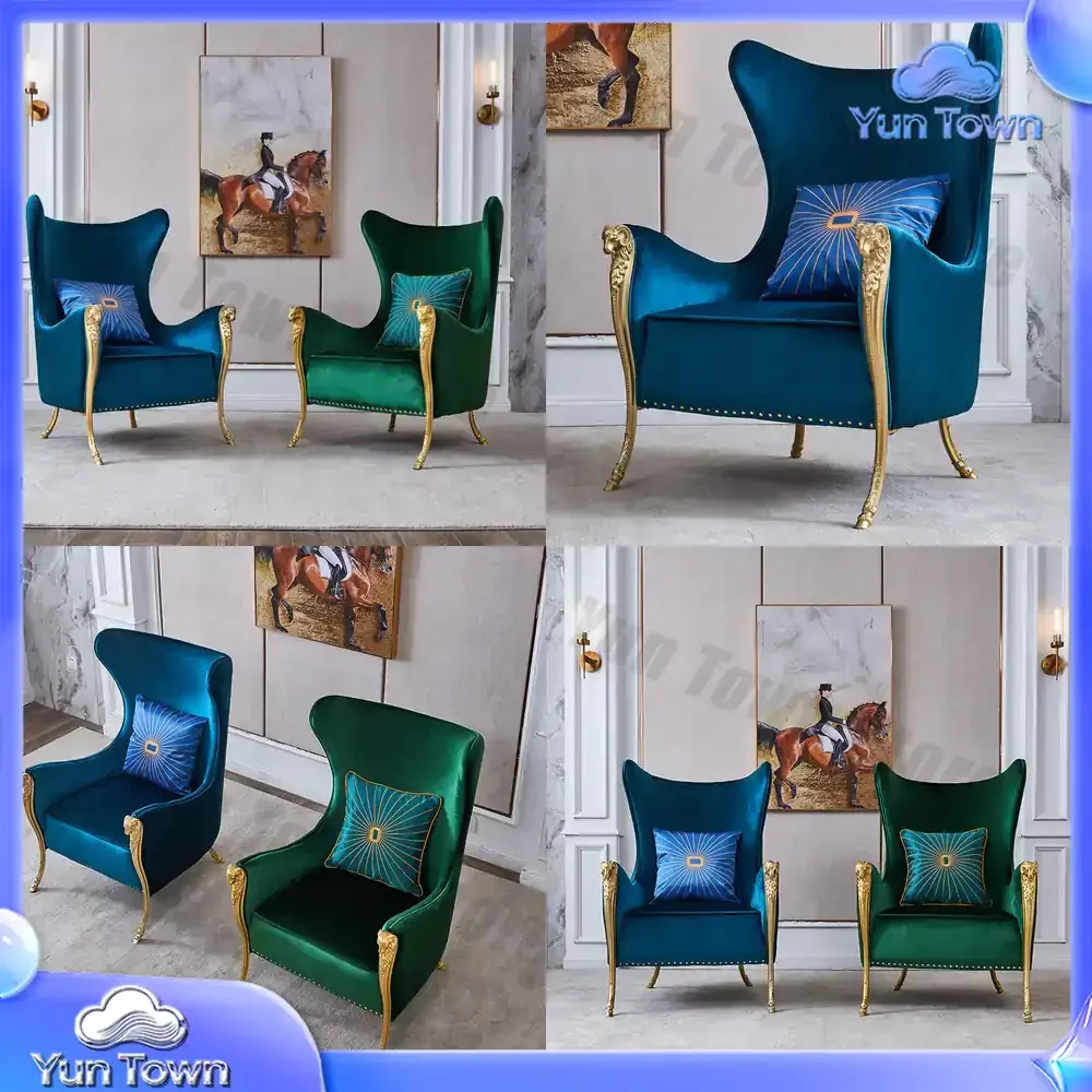 Luxury Velvet Accent Chair for Living Room Bedroom for Mid Century Modern Scandinavian Style Tiger Chair Retro Single Sofa