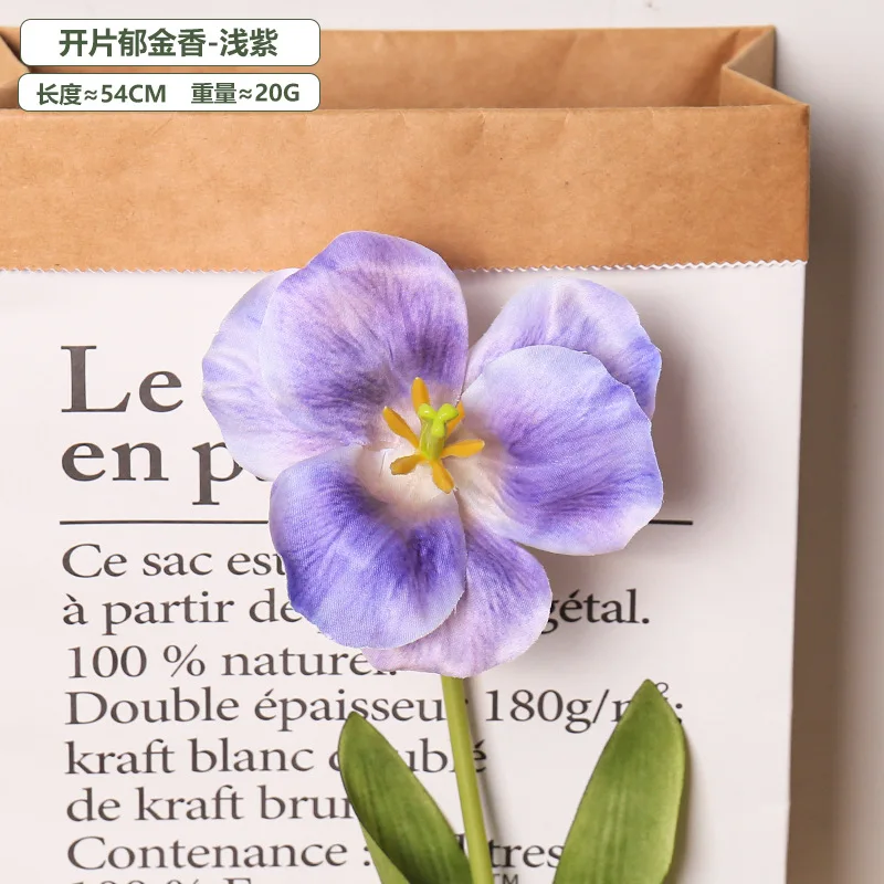 5 قطعة 54 سنتيمتر الوجه توليب التدرج متعدد الألوان زهرة اصطناعية الزفاف الديكور التصوير الدعائم قماش حريري اصطناعي ورد صناعي #5