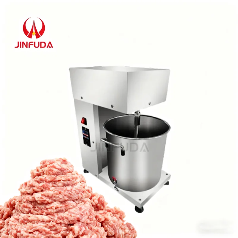 Automatic Dual-Spiral Meat Mixer for Delicate Meat Fibers