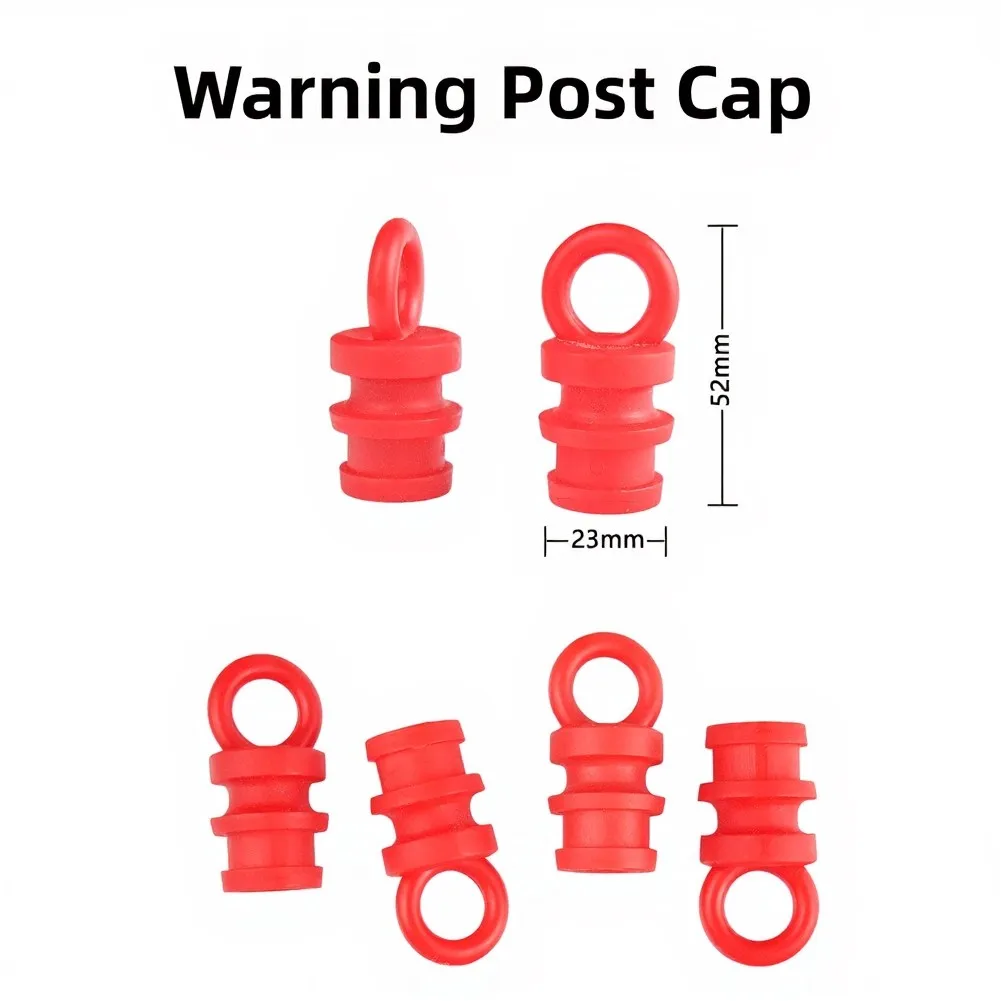 Red Traffic Cone Buckle Plastic 5x2.3x2.3cm Cap for Outdoor Cones Construction Sites Parking Lots High Visibility Accessory