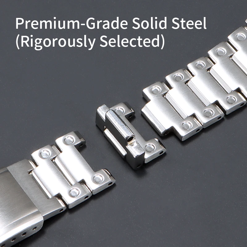 متوافق مع سلسلة Casio G-SHOCK DW-5600E/GW-M5610 حزام ساعة رجالي تعديل سوار فولاذي صلب غير قابل للصدأ