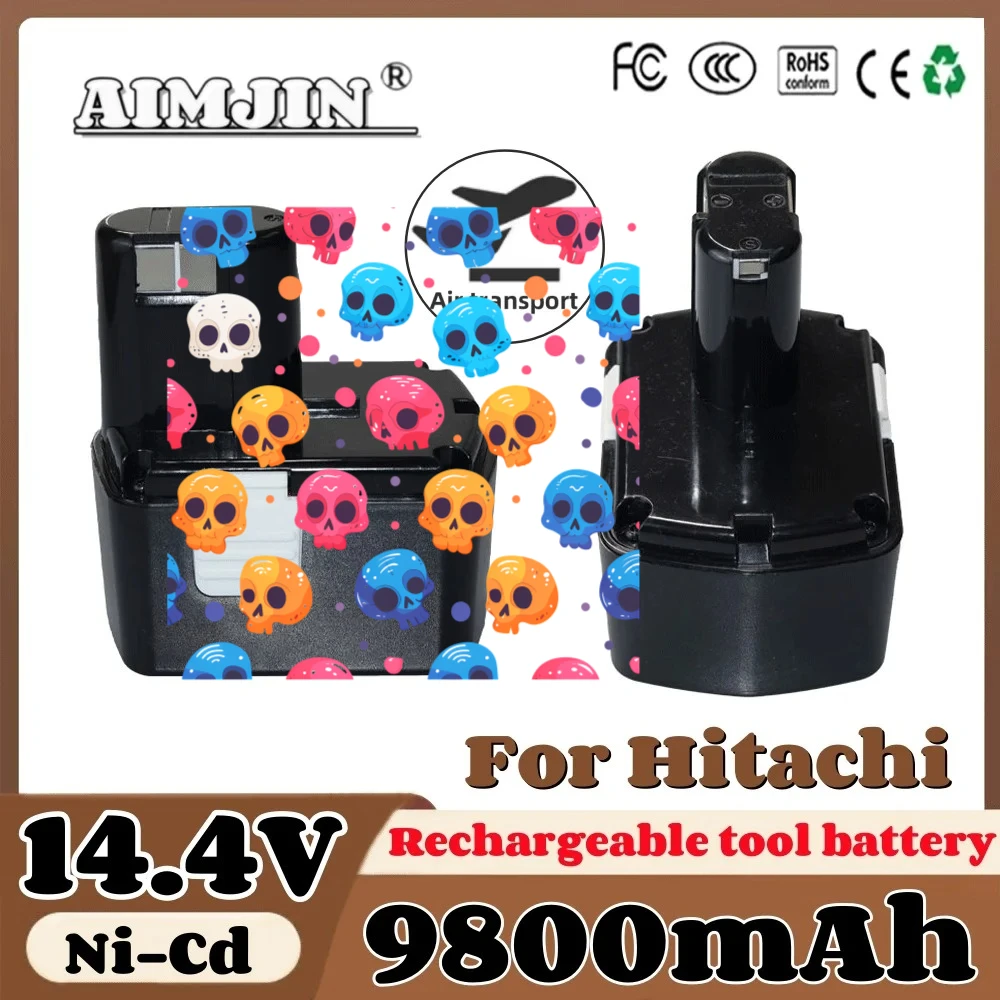 الأكثر مبيعا 14.4 فولت 9800 مللي أمبير لشركة هيتاشي EB1414S EB14B EB1412S بطارية قابلة للشحن EB14S DS14DL DV14DL CJ14DL DS14DVF3