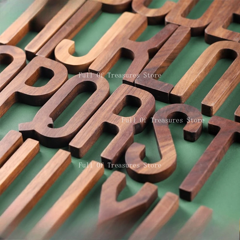 Solid wood letter combination ins Nordic style wall decoration DIY home decoration wooden shooting props ins style