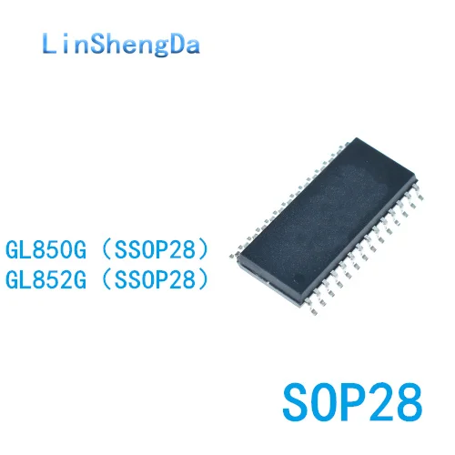 10PCS GL850G GL852G SMD SSOP28 USB 2.0 Central Controller Chip IC