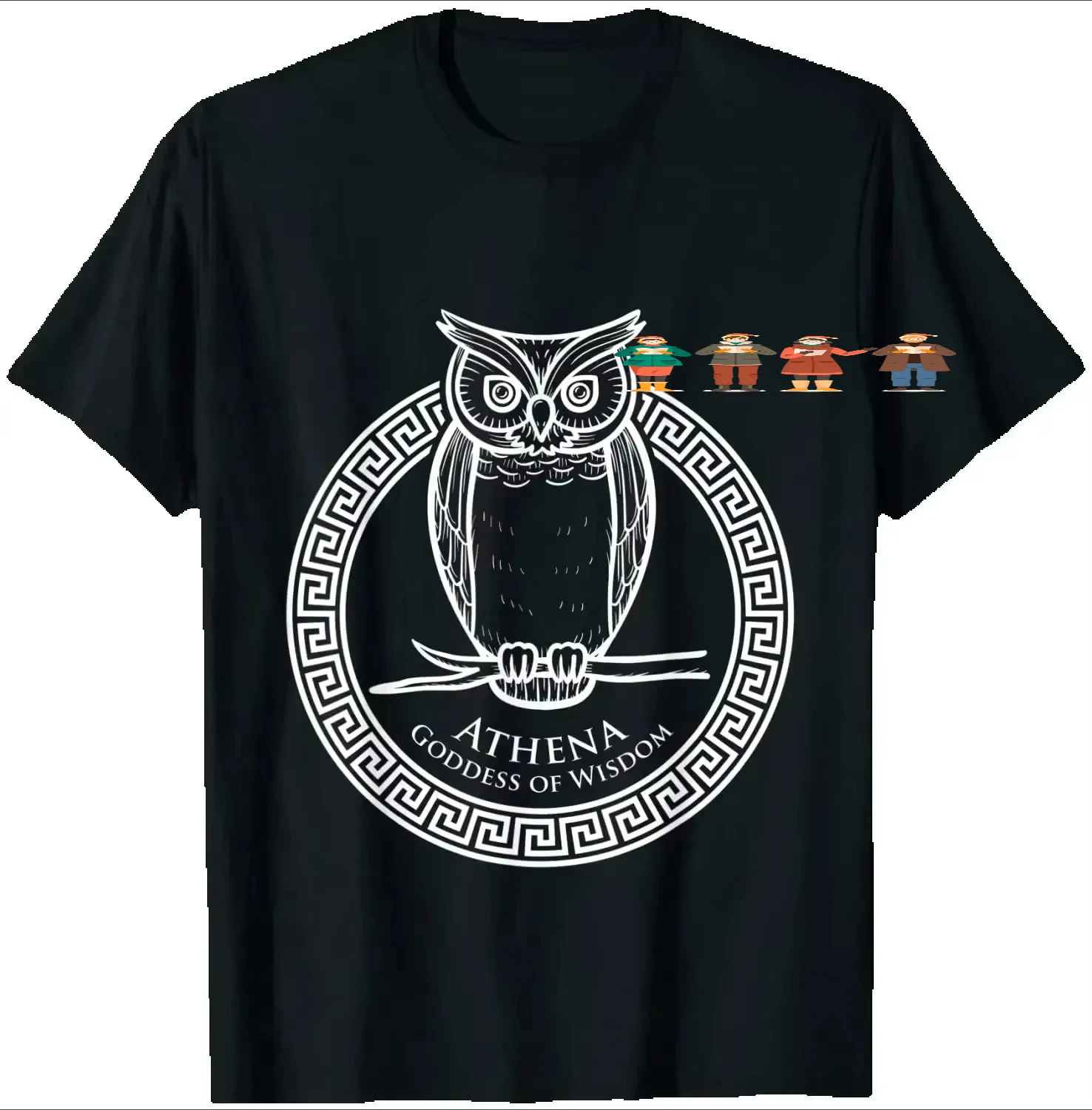 Athena, the ancient Greek goddess of wisdom, Greek myth T-shirt. Short sleeve 100% cotton casual T-shirt loose top size S-3XL