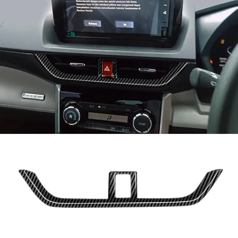 For Toyota Veloz Avanza 2022+ Carbon Fiber Car Central Air Conditioner Outlet Frame Cover Trim