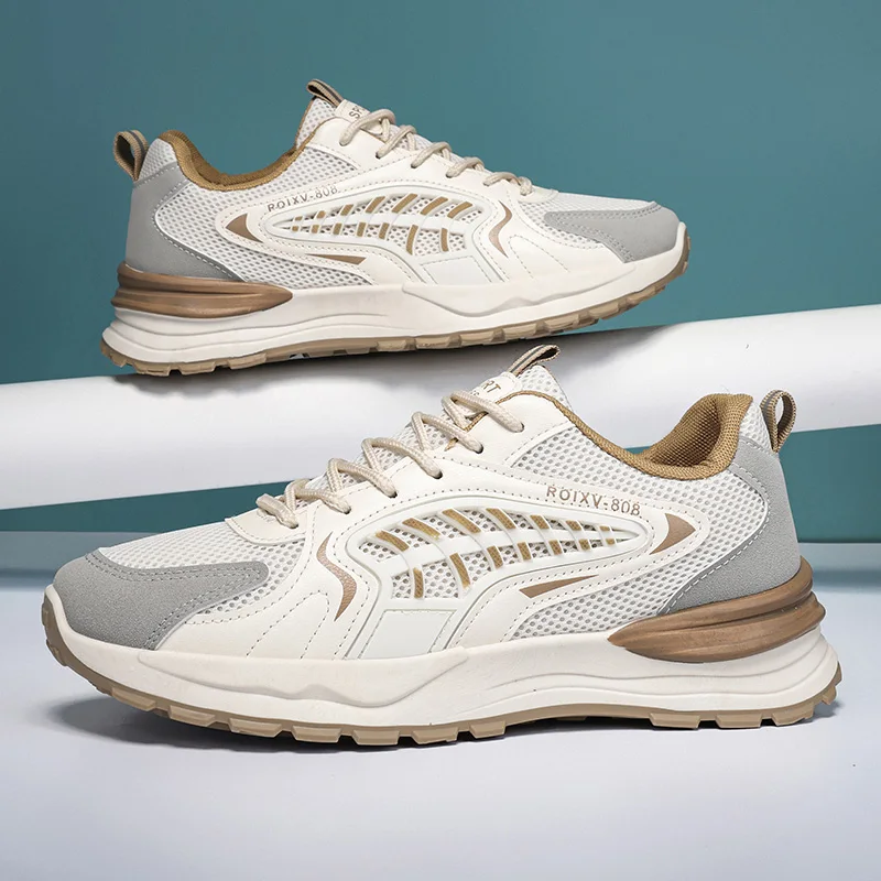 

Мужские кроссовки весна-лето новые сетчатые дышащие нескользящие повседневные гоночные кроссовки на открытом воздухе модная студенческая спортивная обувь