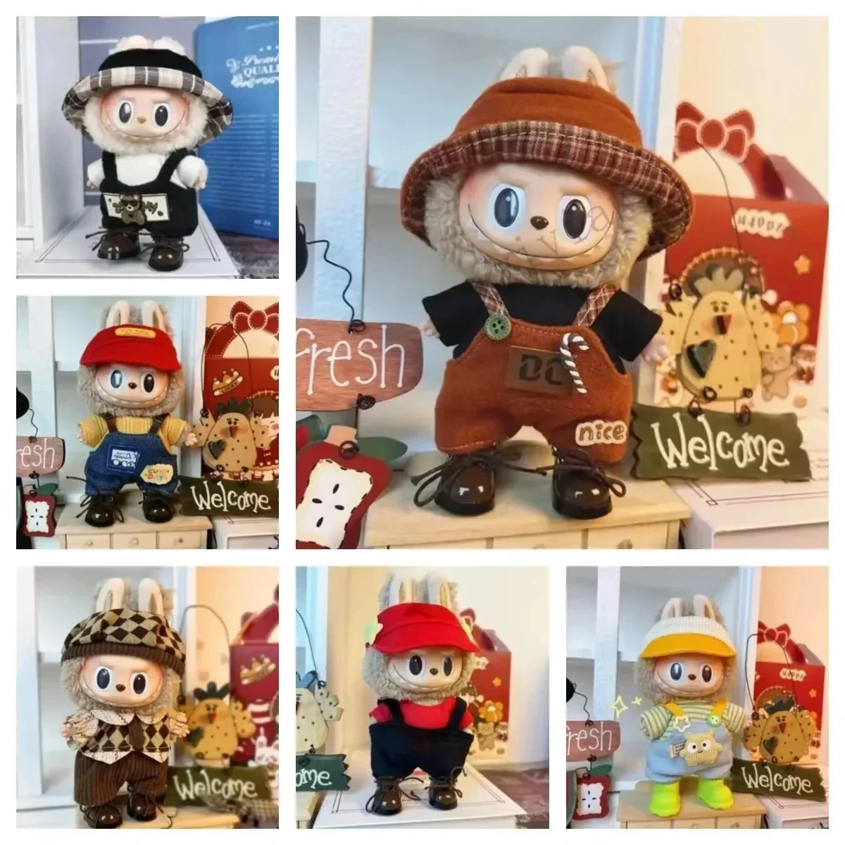 دمية صغيرة الملابس الزي اكسسوارات ل 15-17 سنتيمتر V1 V2 Labubu المعبود دعوى الملابس هدية الزي الأنيق الملابس الرياضية الترفيه #3